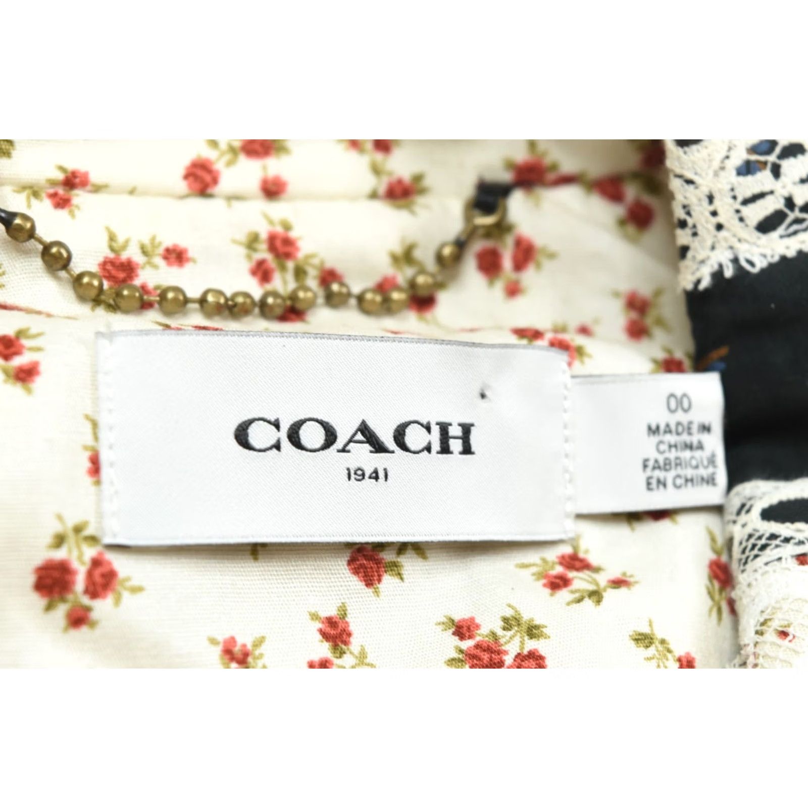 Coach COACH Jacket Womens 00 Moto Prairie Patchwork Floral Long Sleeve Assymetrical Size XXS / US 00 / IT 34 - 6 Thumbnail