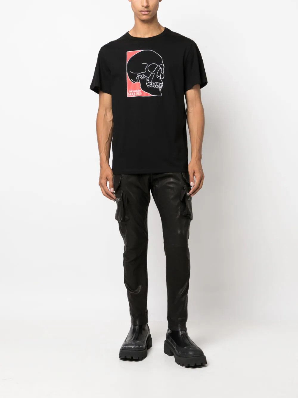 Alexander McQueen o1y1024 T-Shirt In Black Size US L / EU 52-54 / 3 - 2 Thumbnail