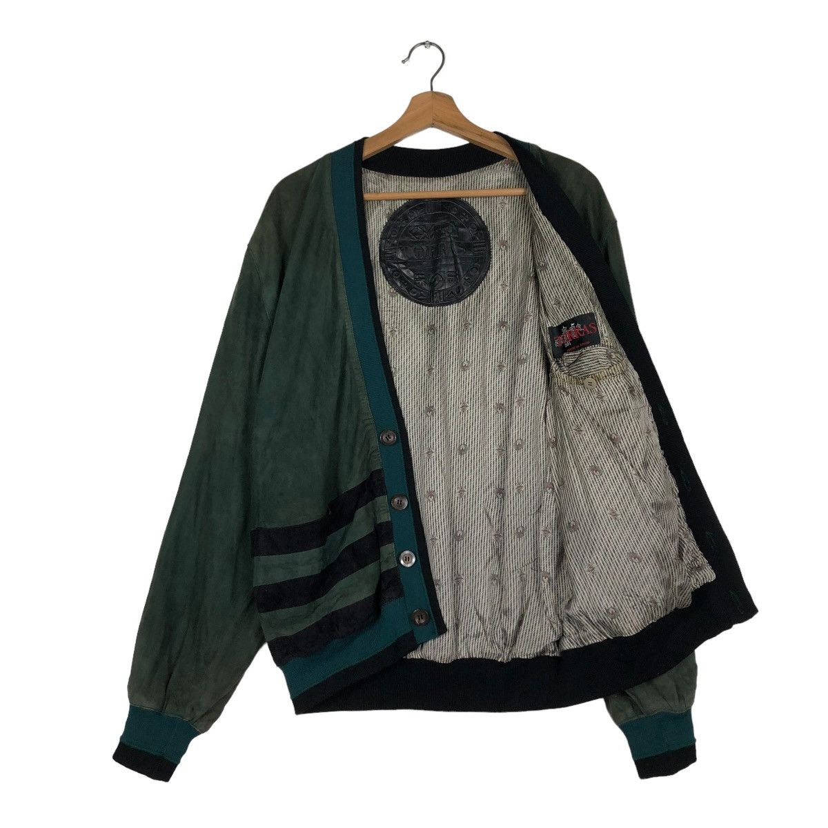 Japanese Brand 🔥VINTAGE LEATHER CARDIGAN JACKET TORRAS SPAIN ISSEY MIYAKE Size US M / EU 48-50 / 2 - 13 Thumbnail