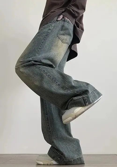Anime × Japanese Brand × Jean Fashion Oversize Distressed Retro Blue Jeans Size US 31 - 3 Thumbnail