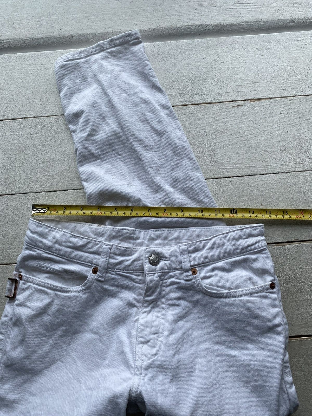 Zadig & Voltaire 00s Zadig & Voltaire Y2K White Utility Pants Knee Patch Size 27" / US 4 / IT 40 - 15 Thumbnail