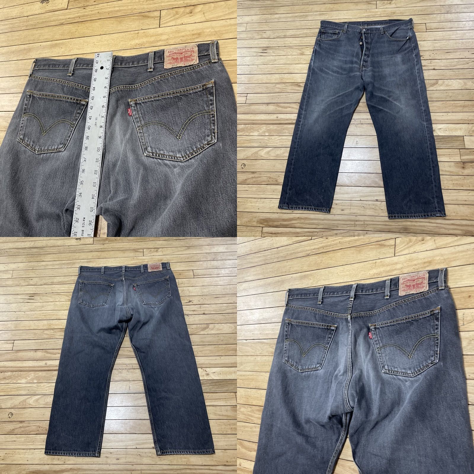 Levi's VINTAGE Levi's Jeans 501XX Denim 501 XX Men 42 Regular Black Gray Y2K Streetwear Skate Size US 42 / EU 58 - 9 Thumbnail