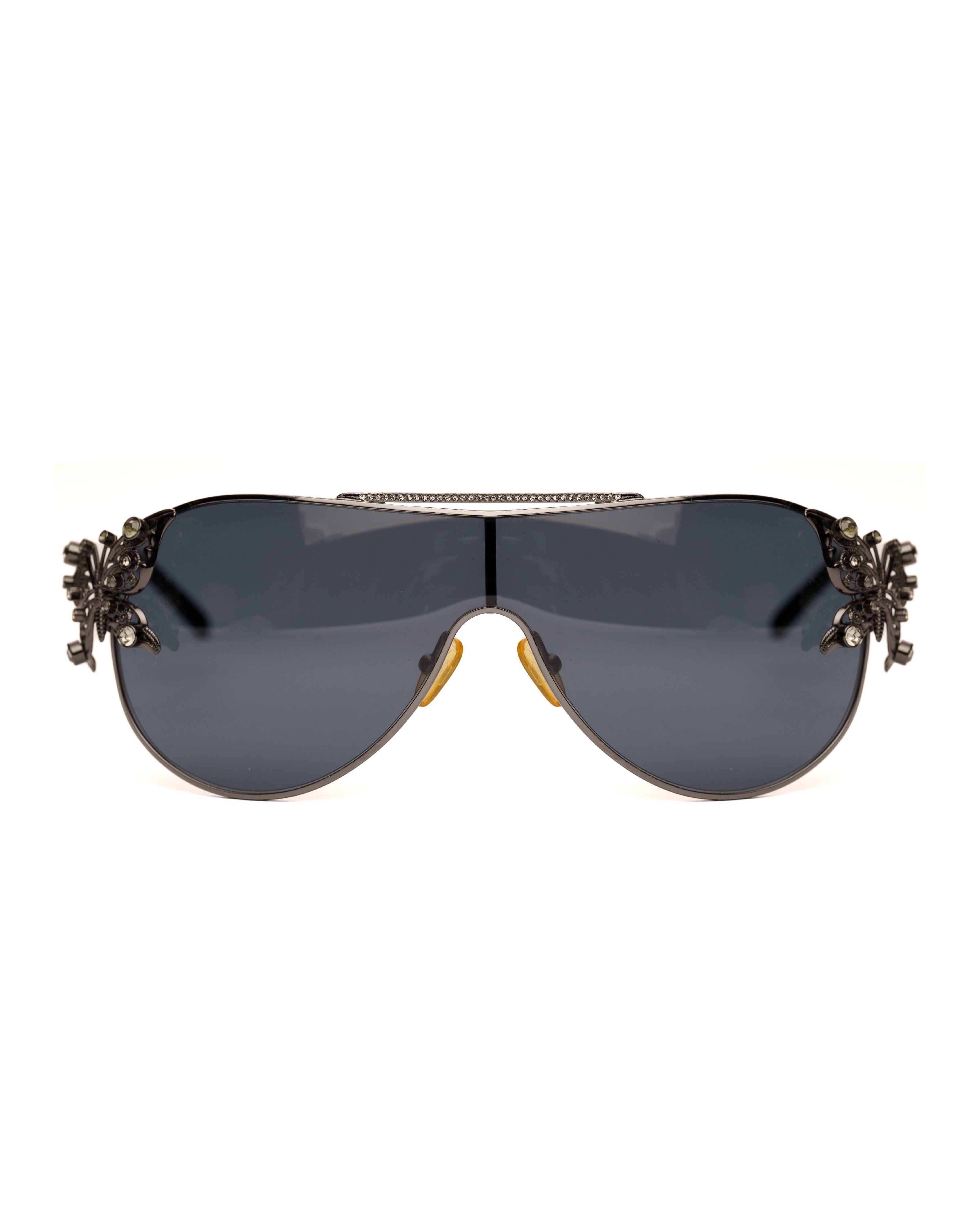 Valentino Valentino '90s Oversized Sunglasses with Butterfly and Gems Size ONE SIZE - 2 Thumbnail