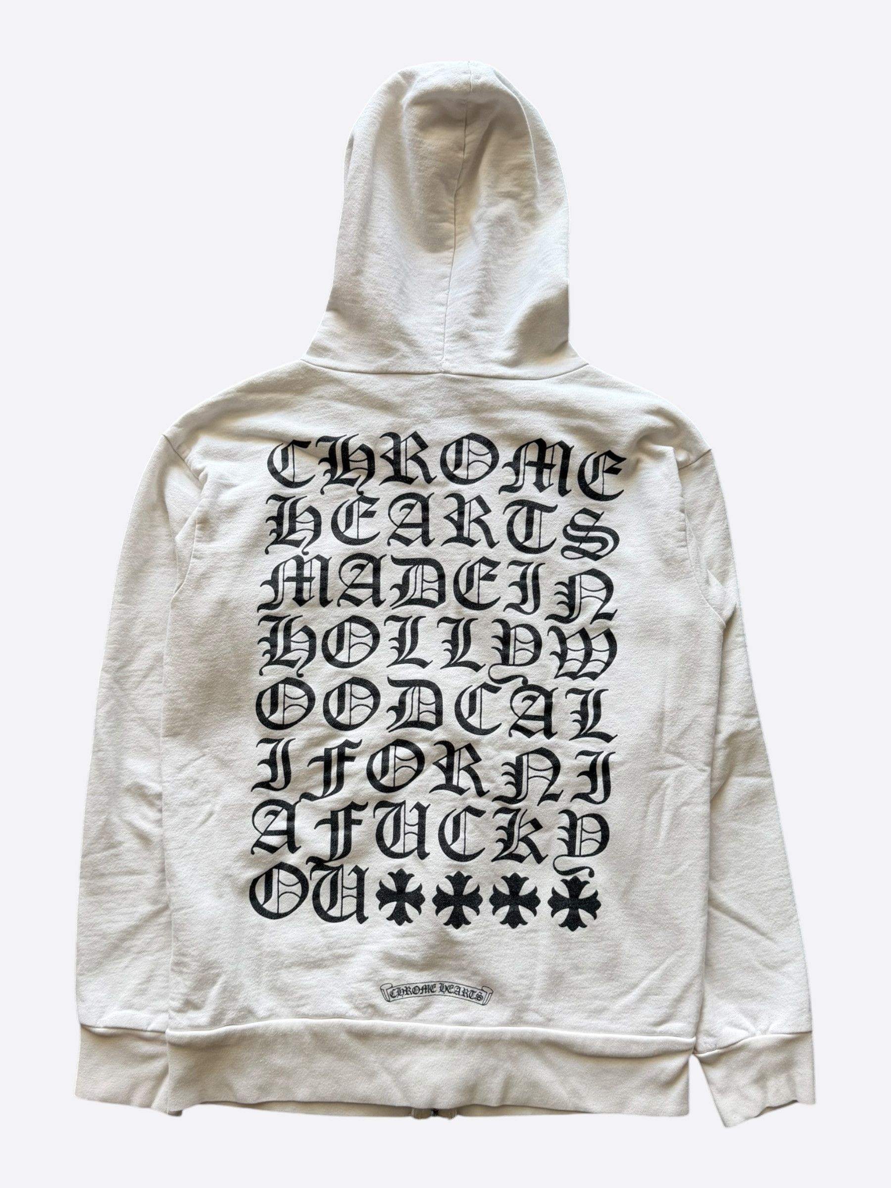 Chrome Hearts Chrome Hearts White & Black Eyechart Zip Up Hoodie Size US S / EU 44-46 / 1 - 2 Thumbnail