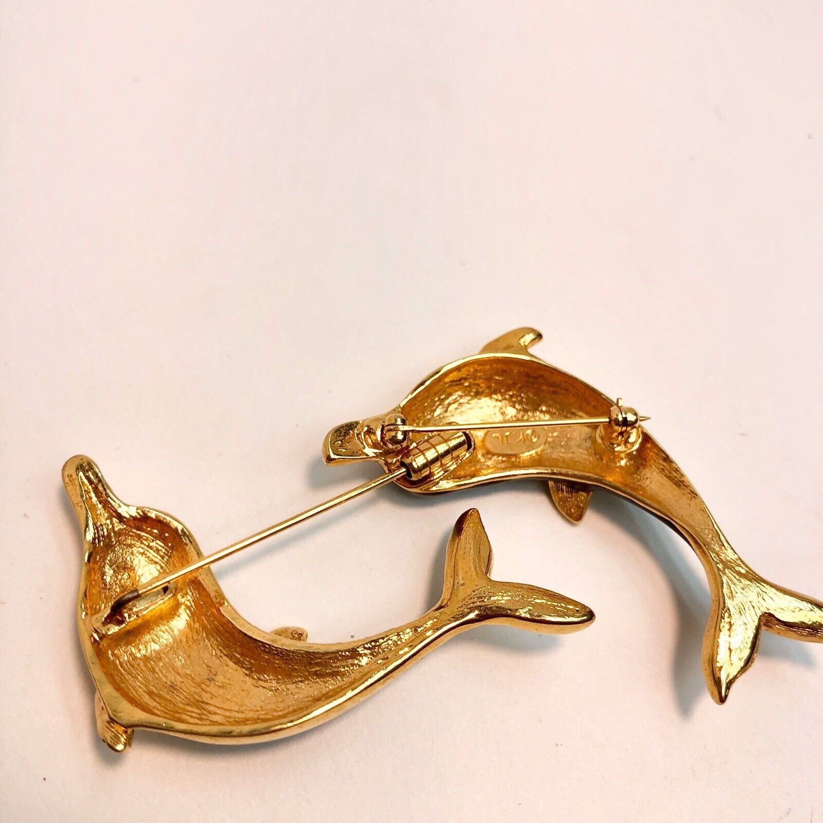 Kenneth Jay Lane Vintage KJL Kenneth Jay Lane Dolphin Rhinestone Enamel Doubl Size ONE SIZE - 5 Thumbnail