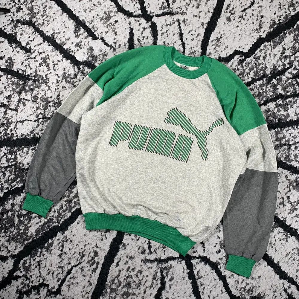 Puma Vintage 90’s PUMA Crewneck Sweatshirt Boxy Big Logo Rare Size US XL / EU 56 / 4 - 1 Thumbnail