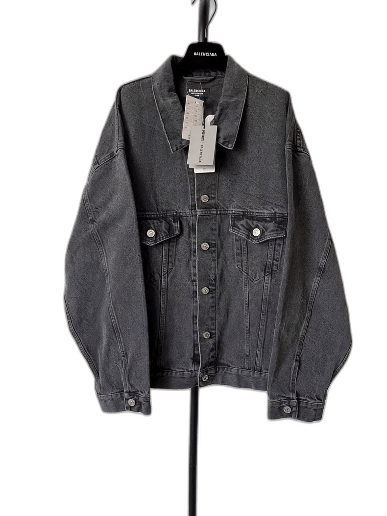 Balenciaga Balenciaga Balenciaga x FORTNITE Black Denim Jacket -2507 Size US XS / EU 42 / 0 - 1 Thumbnail