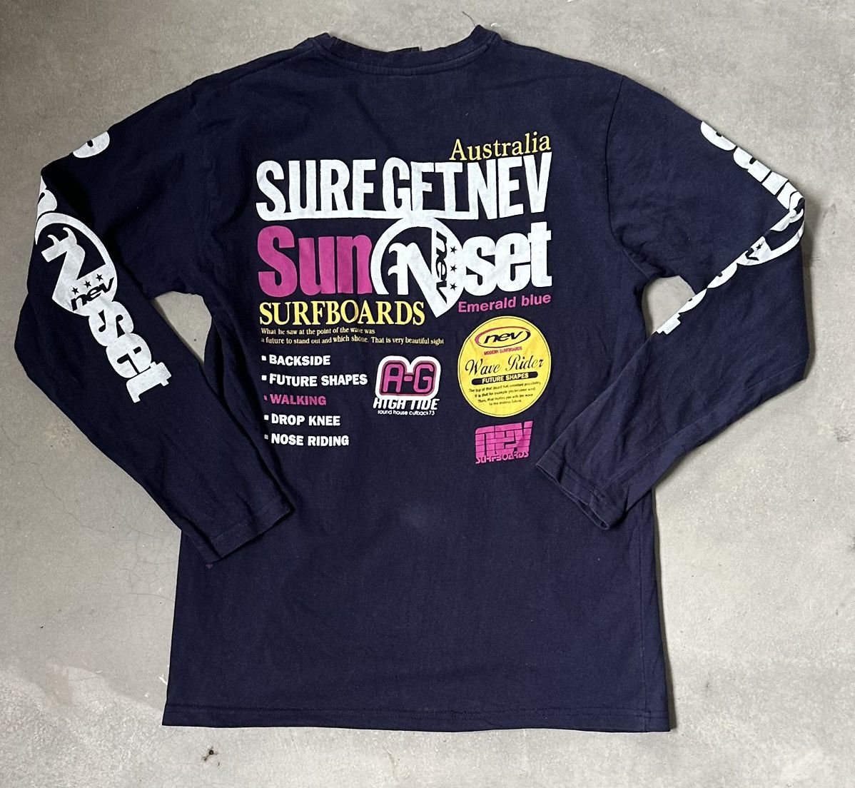 Vintage VINTAGE NEV SUN SURFBOARD LONG SLEEVE TEE Size US M / EU 48-50 / 2 - 1 Thumbnail