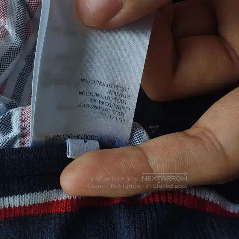 Thom Browne Thom Browne Navy Cotton Casual Pants for Women . Size 25" / US 0 / IT 36 - 6 Thumbnail