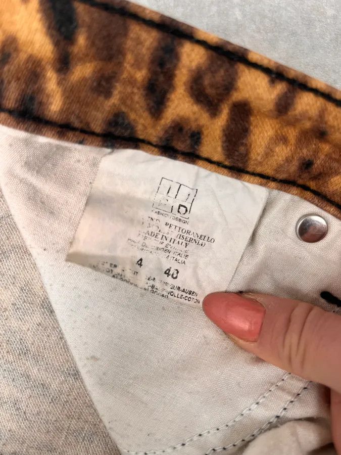 Roberto Cavalli 2000s Cavalli Leopard Hallucination Black & Beige Pants Size US 32 / EU 48 - 11 Thumbnail