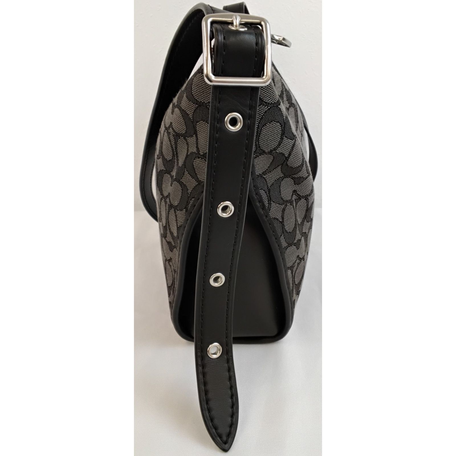 Coach Coach Dufflette Signature C Jacquard Crossbody Black Purse Size ONE SIZE - 8 Thumbnail