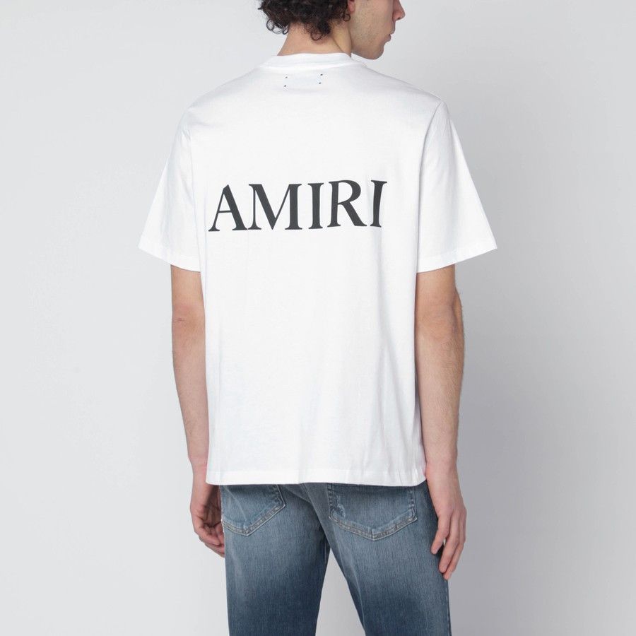 Amiri o1d2blof0226 Cotton Logo T-Shirt in White Size US M / EU 48-50 / 2 - 3 Thumbnail