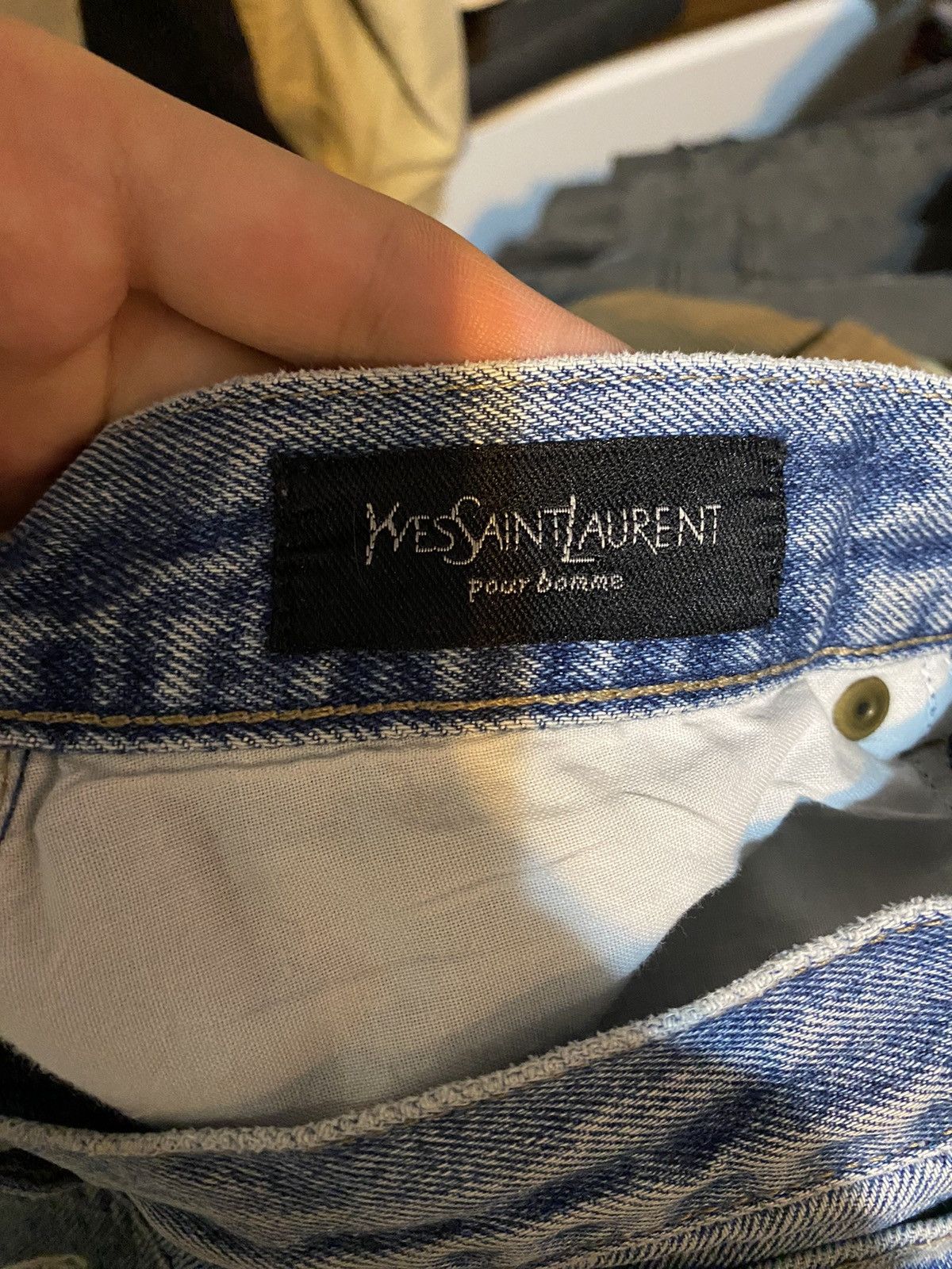 Yves Saint Laurent 28x28 YSL Jeans Denim Pants Cotton Navy Size US 28 / EU 44 - 10 Thumbnail