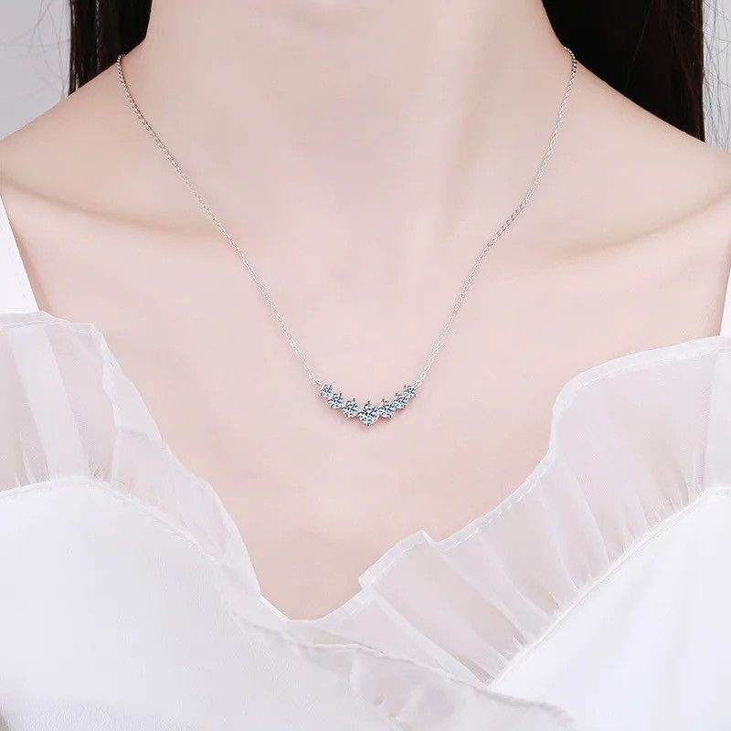 Sterling Silver 925 Sterling Sliver Plated 18k White Gold Necklace Size ONE SIZE - 2 Thumbnail