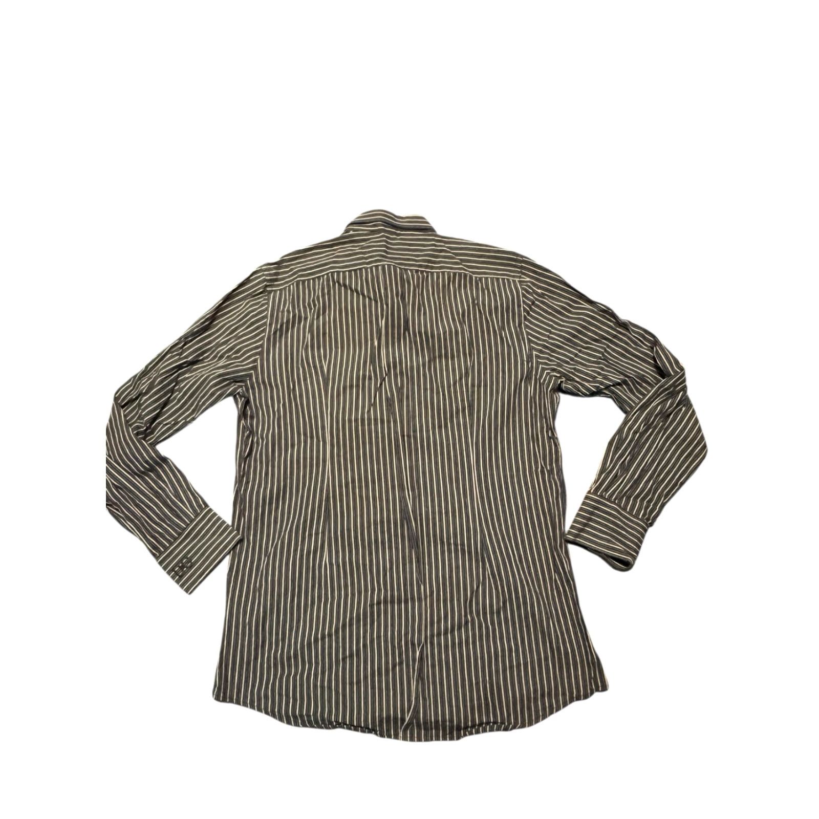 Dolce & Gabbana Dolce&Gabbana Dress Shirt Slim Fit 16.5 42 Black Pinstripe Men’s Italy Button-Down Size 46R - 6 Thumbnail