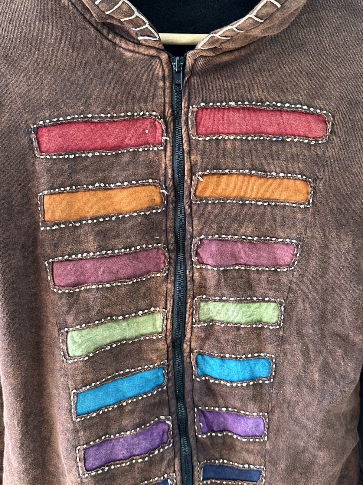 Japanese Brand × Other Reconstructed Sashiko Patchwork Zipper Jacket Made in Nepal Size M / US 6-8 / IT 42-44 - 8 Thumbnail