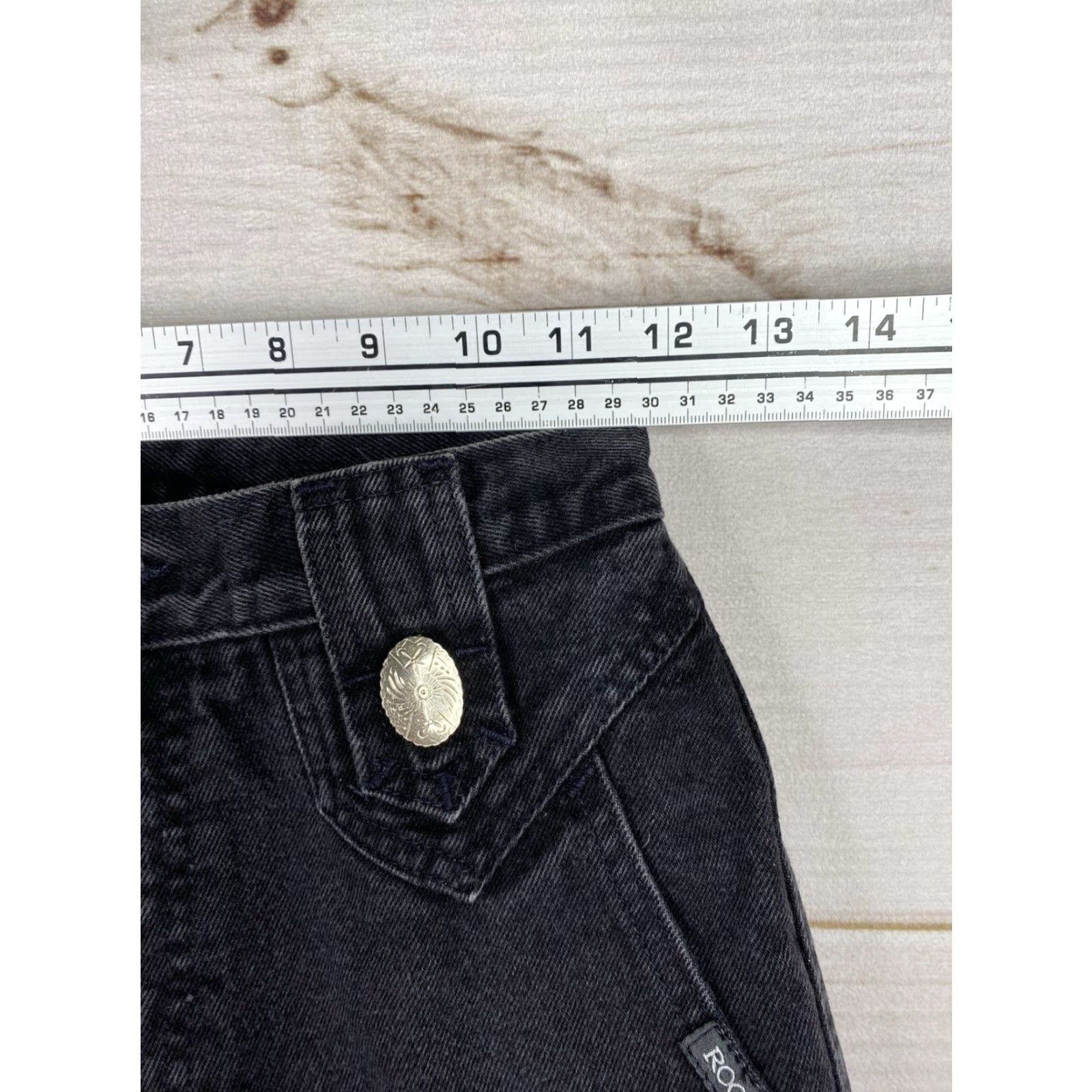 Vintage VINTAGE Rockies Jeans Womens 26/3 Black High Rise 90s Cowboy Western Logo Denim Jeans Women Size 26" / US 2 / IT 38 - 5 Thumbnail