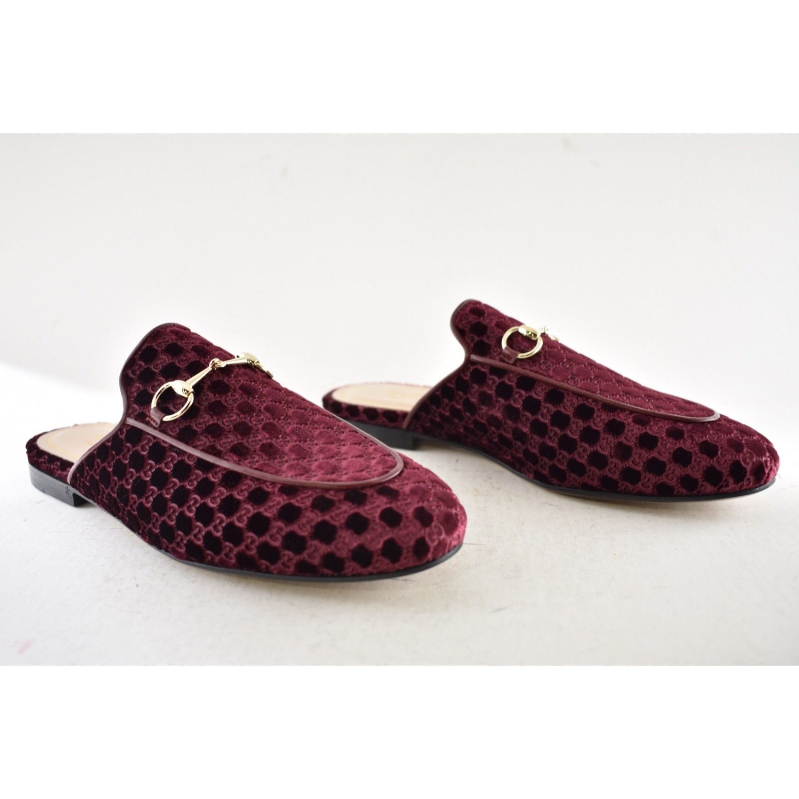 Gucci Gucci Princetown Velvet GG Red Slide Loafer Mule Slipper 37 Size US 7 / IT 37 - 4 Thumbnail