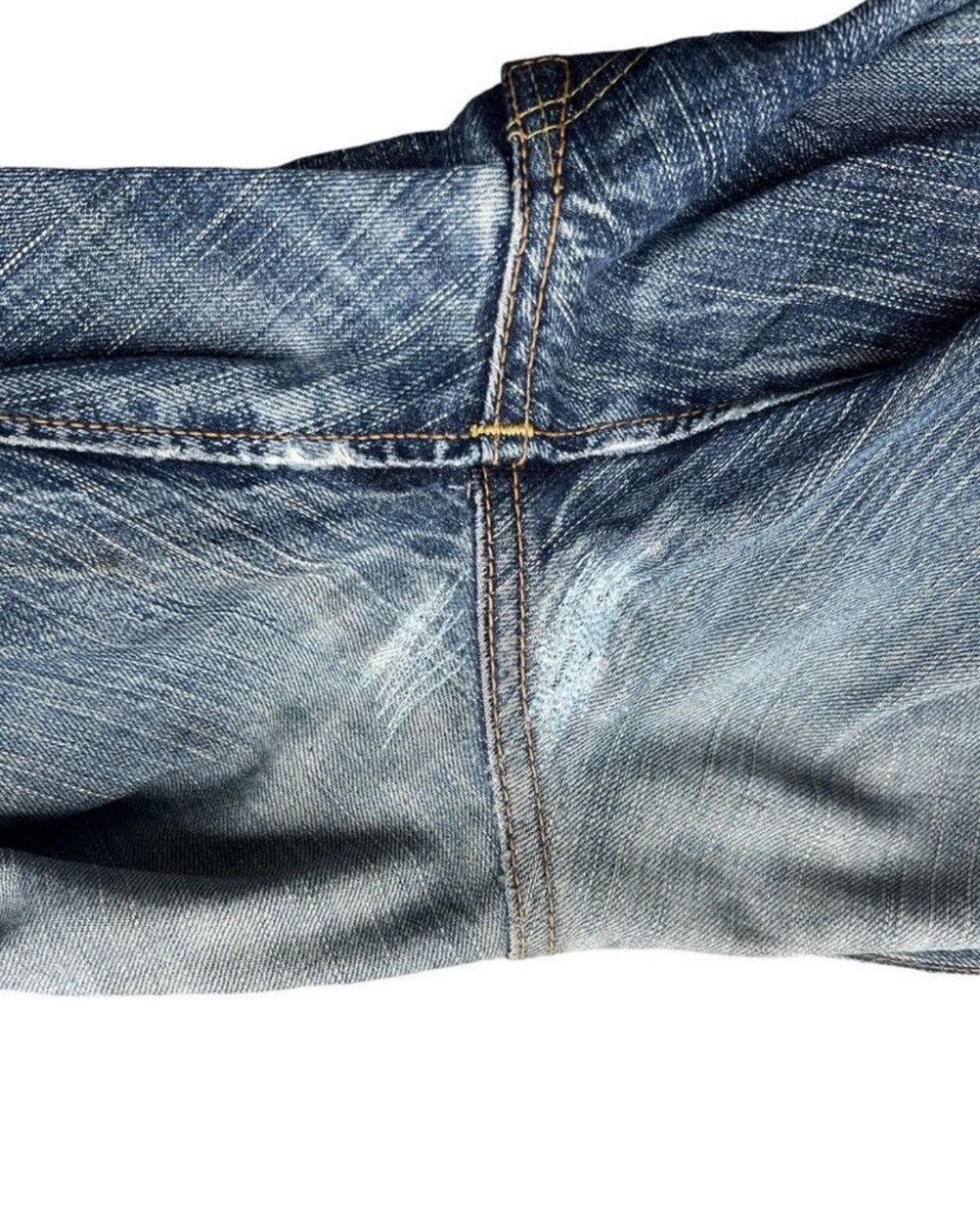 Edwin Vintage Edwin 505ZX Selvedge Distressed Denim Jeans 31x31 Size US 31 - 8 Thumbnail