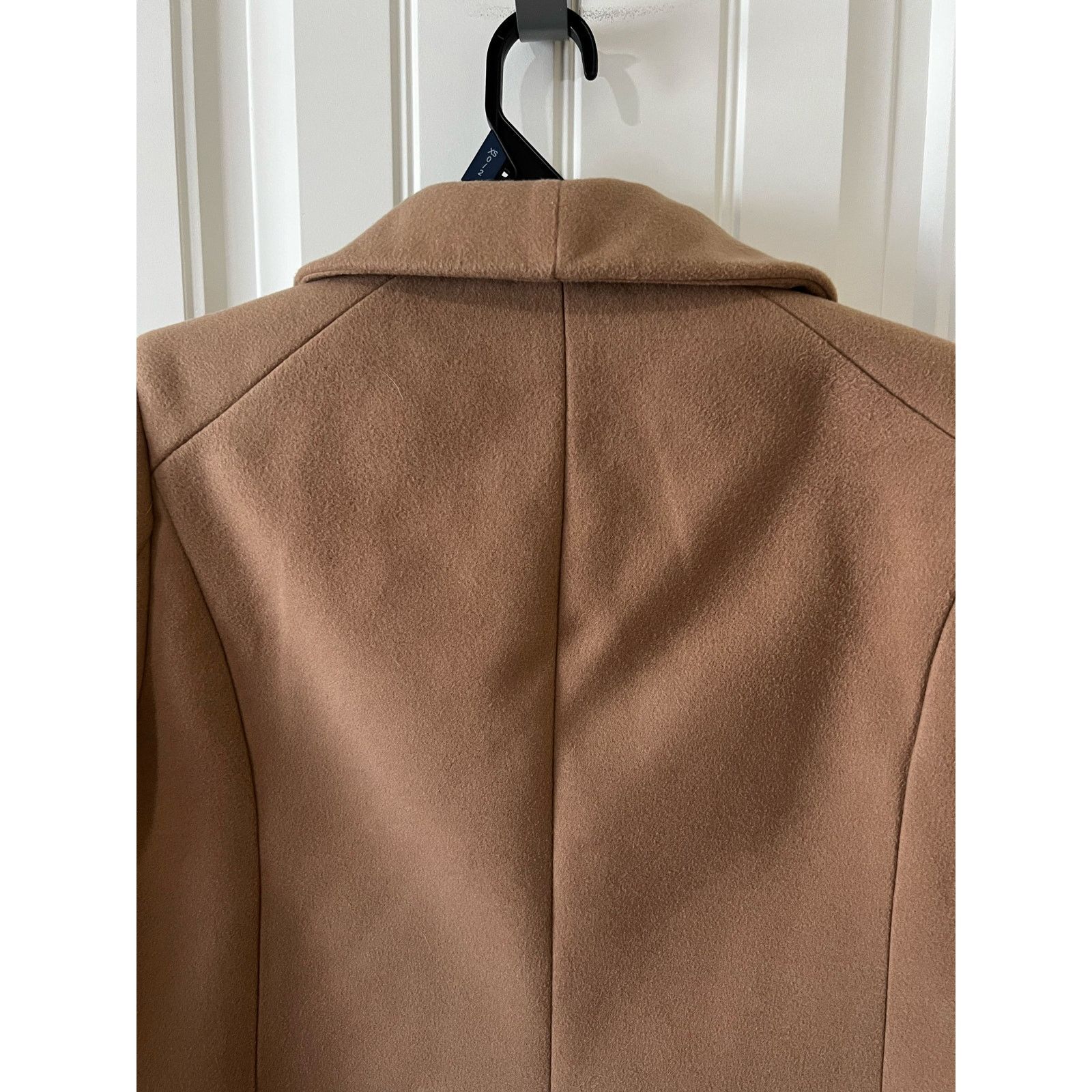 Covington Cocoon Long Tan Pea Coat Tweed Zip-up Jacket Pockets Medium Size M / US 6-8 / IT 42-44 - 15 Thumbnail