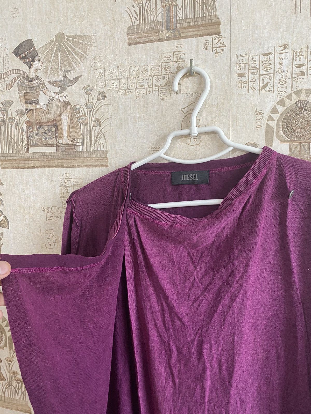 Diesel Vintage Diesel Purple Top Long Sleeve Blouse Asymmetric Size M / US 6-8 / IT 42-44 - 6 Thumbnail