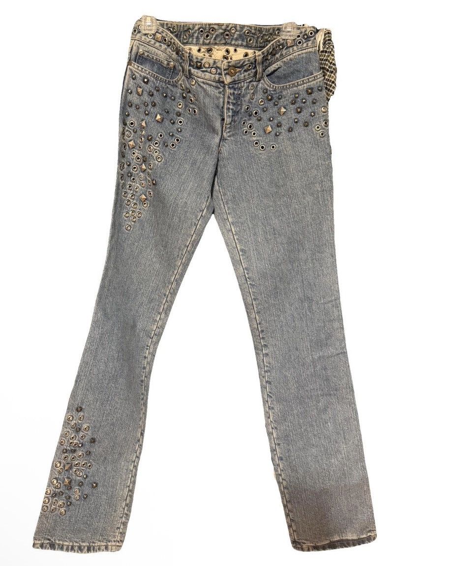 Alexander McQueen Alexander McQueen SS2004 "Deliverance" Grommet Denim RARE Size 28" / US 6 / IT 42 - 1 Thumbnail