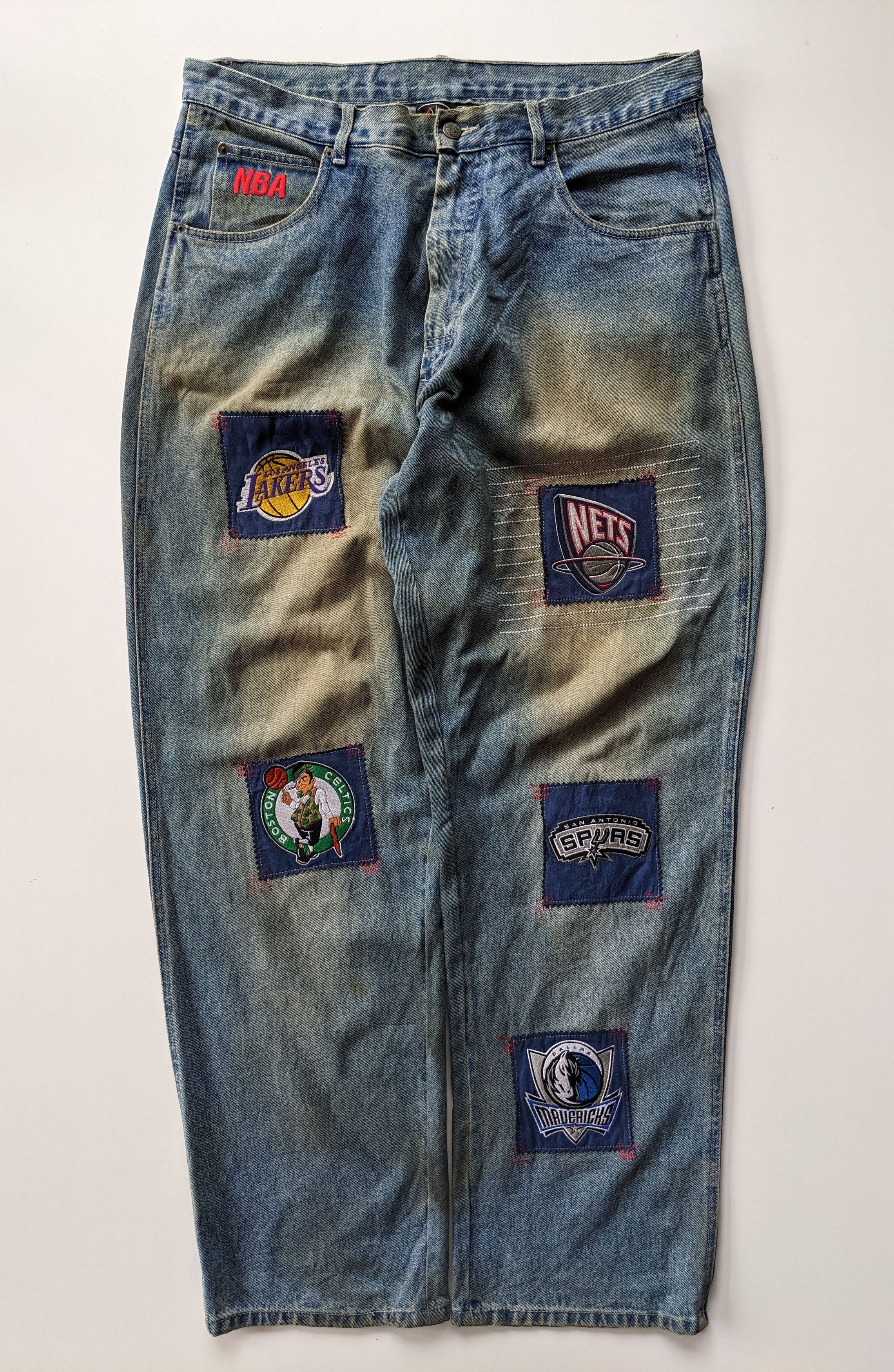NBA × Vintage Vintage NBA baggy patchwork ballon jeans Size US 36 / EU 52 - 1 Thumbnail