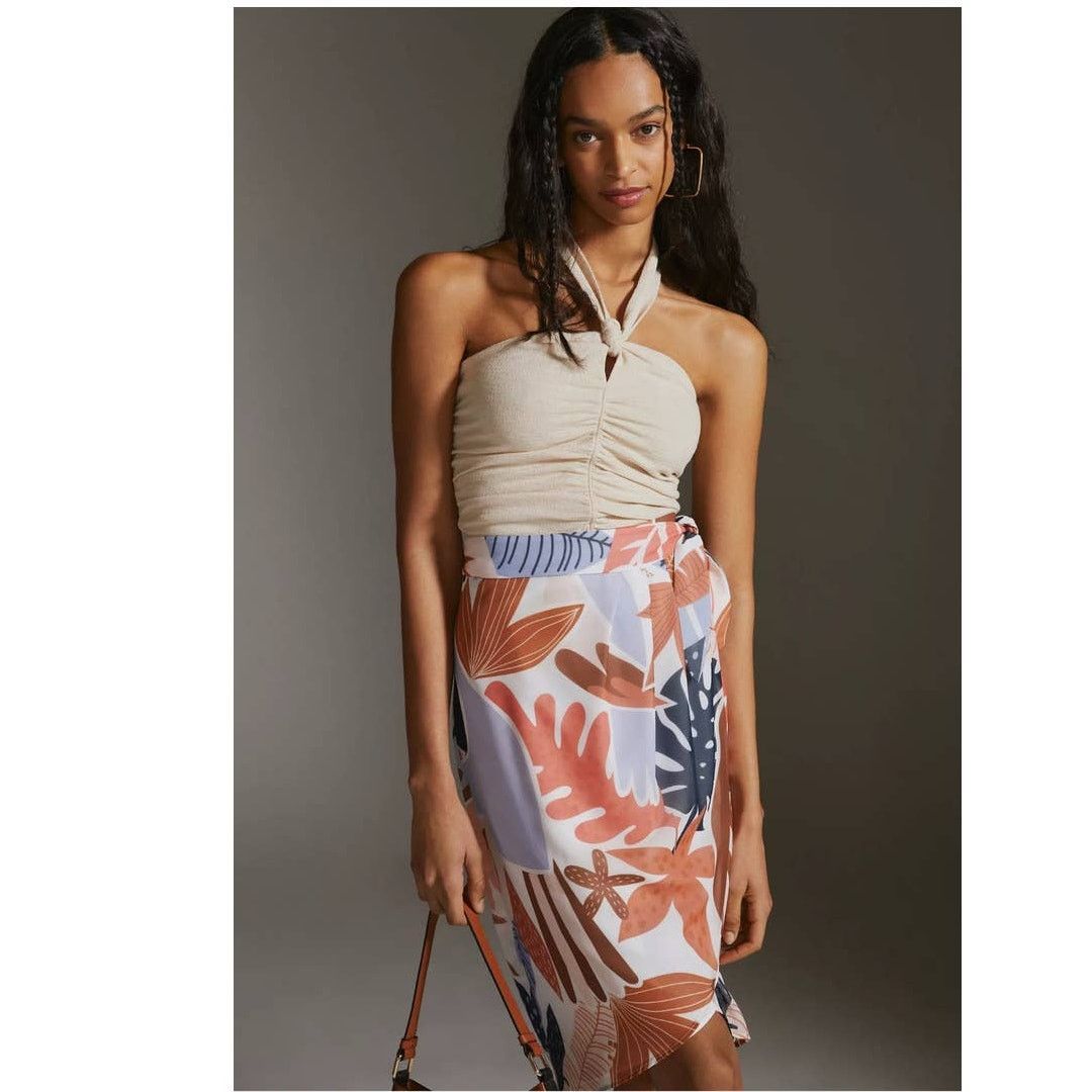 Anthropologie New Anthropologie Hutch Pleated Wrap Midi Skirt $130 SIZE 4 Size 27" / US 4 / IT 40 - 2 Thumbnail