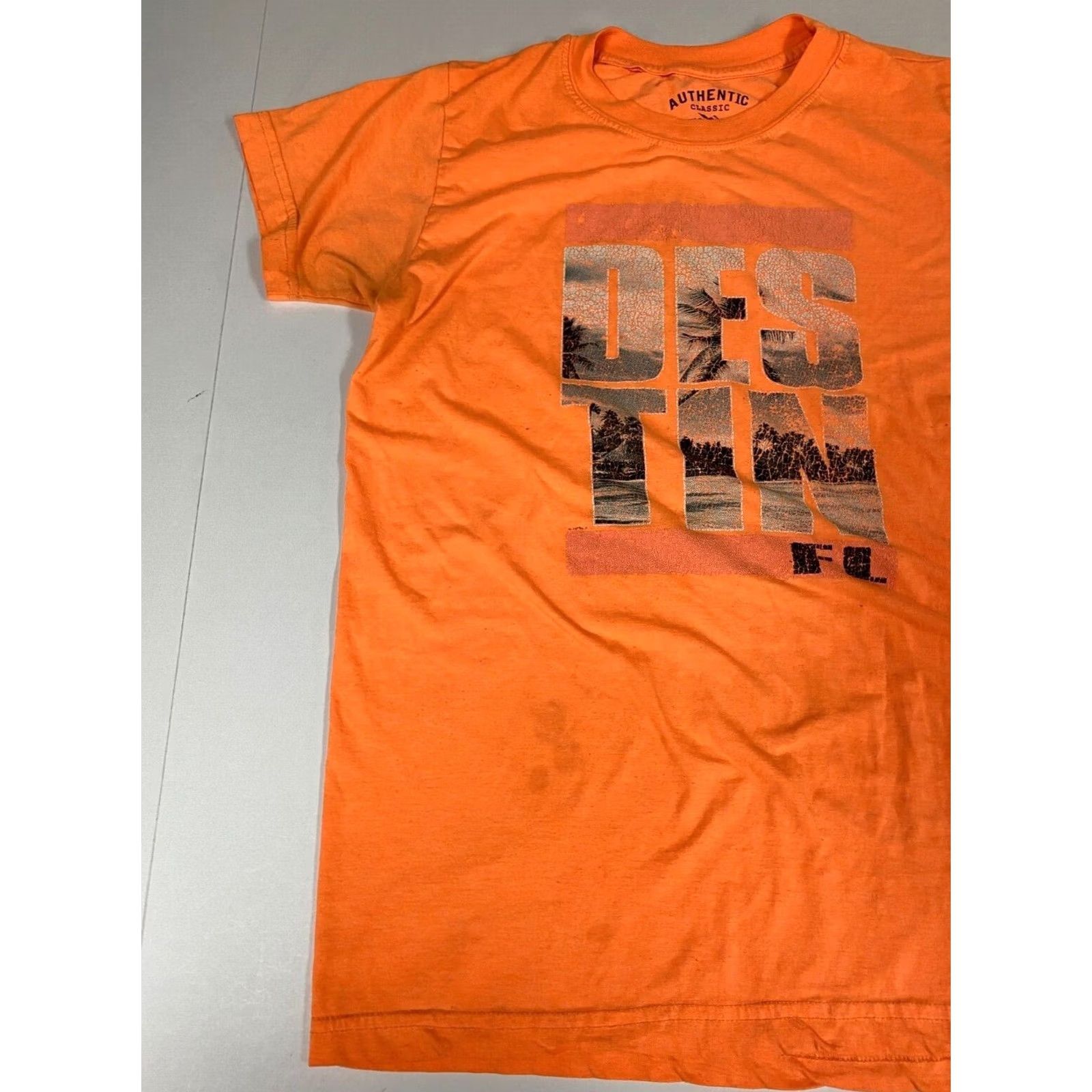 Vintage Pacific Surf Shirt MEns Short Sleeve Orange Florida Graphic Logo Crew Neck S Size US S / EU 44-46 / 1 - 3 Thumbnail