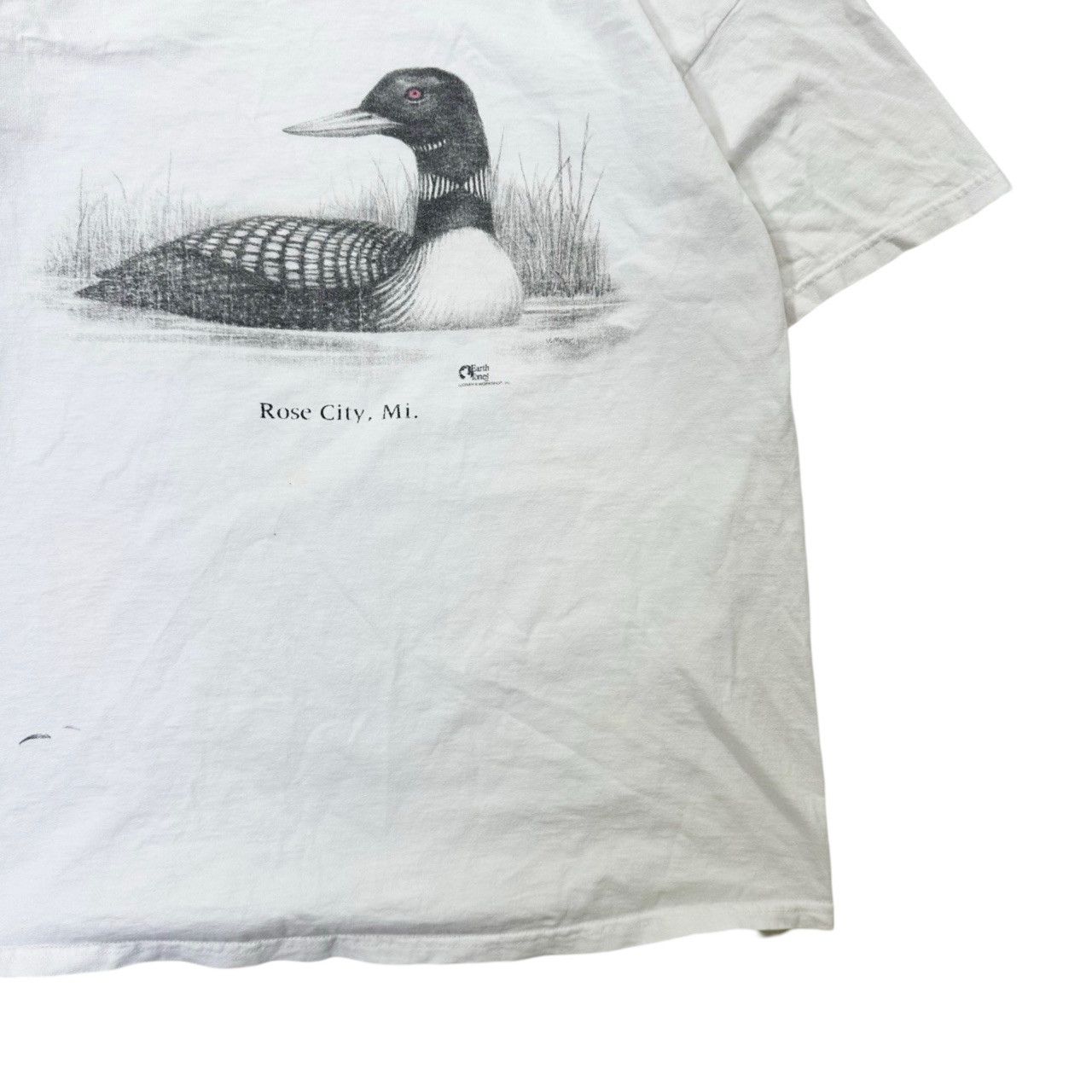 Vintage Vintage 90s Rose City Michigan Loon Nature Graphic T Shirt Size US XL / EU 56 / 4 - 3 Thumbnail