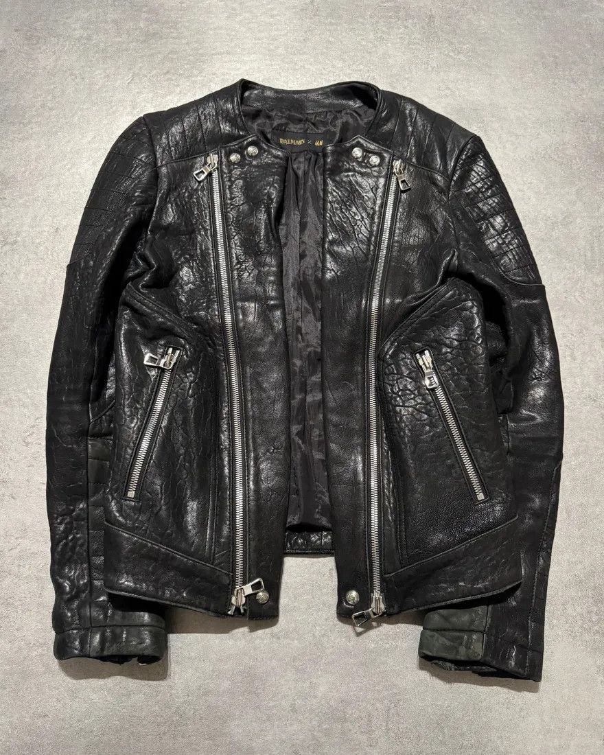 Men's Balmain Leather Jackets | Grailed