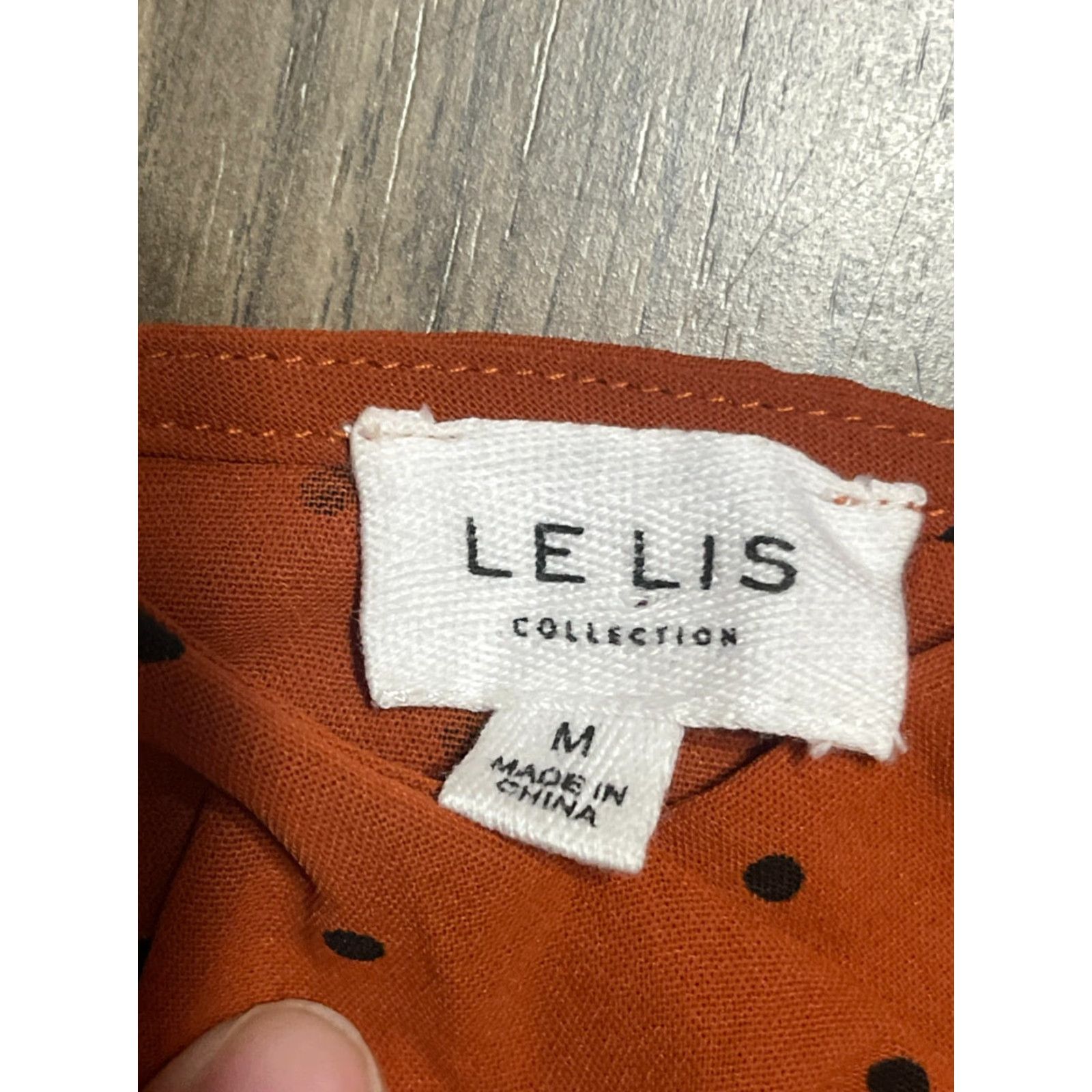 Vintage Lelis Tank Top Women M Brown Black Polka Dots Ruffle Sleeveless Size M / US 6-8 / IT 42-44 - 7 Thumbnail