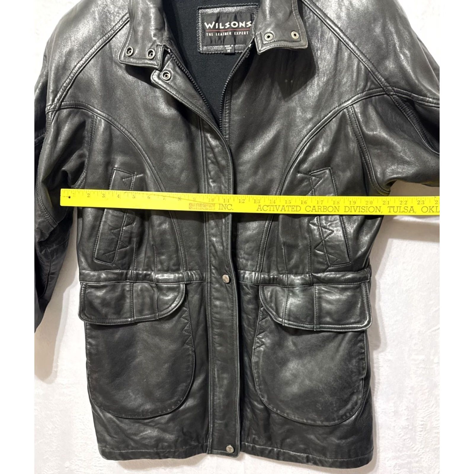 Vintage Wilsons Black Leather Jacket Mid Length M Size US M / EU 48-50 / 2 - 4 Thumbnail