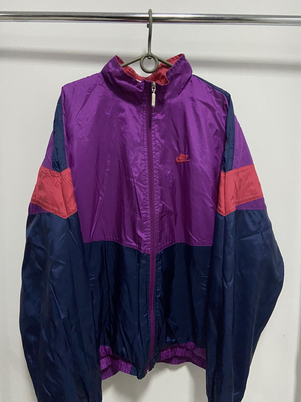 Nike × Vintage Nike nylon Suit Vintage 90s Big Logo Pants Sweatshirt Size US XL / EU 56 / 4 - 3 Thumbnail