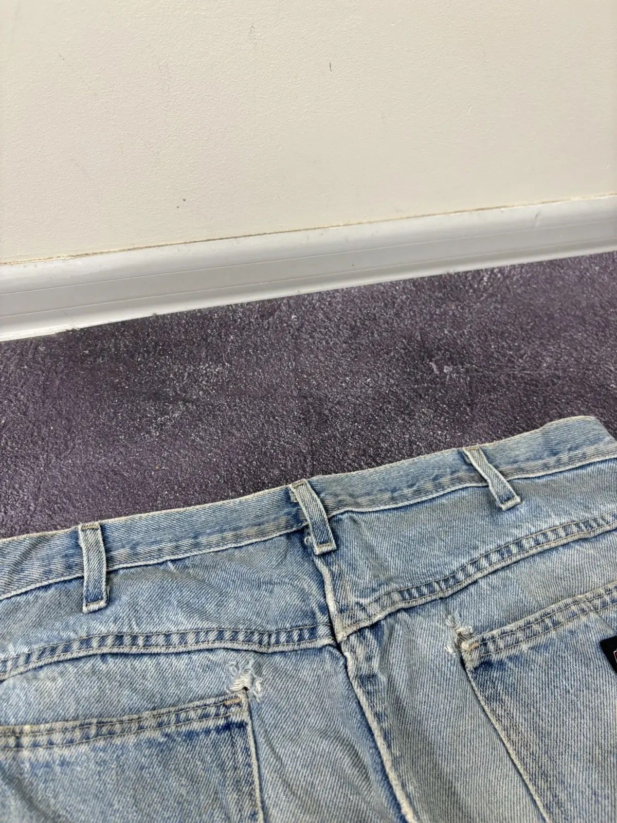 Dickies × Vintage Vintage Dickies USA Distressed Denim Baggy Shorts Jorts Size US 38 / EU 54 - 6 Thumbnail