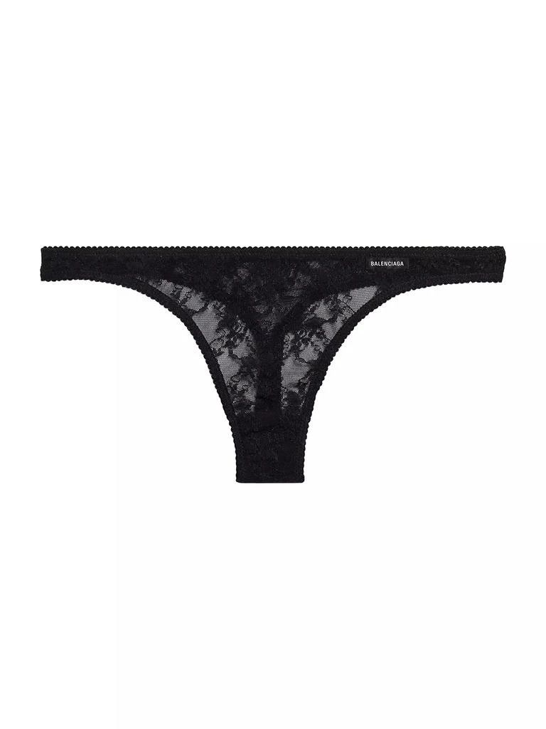 Balenciaga Women’s Lace Thong in black Size ONE SIZE - 1 Preview