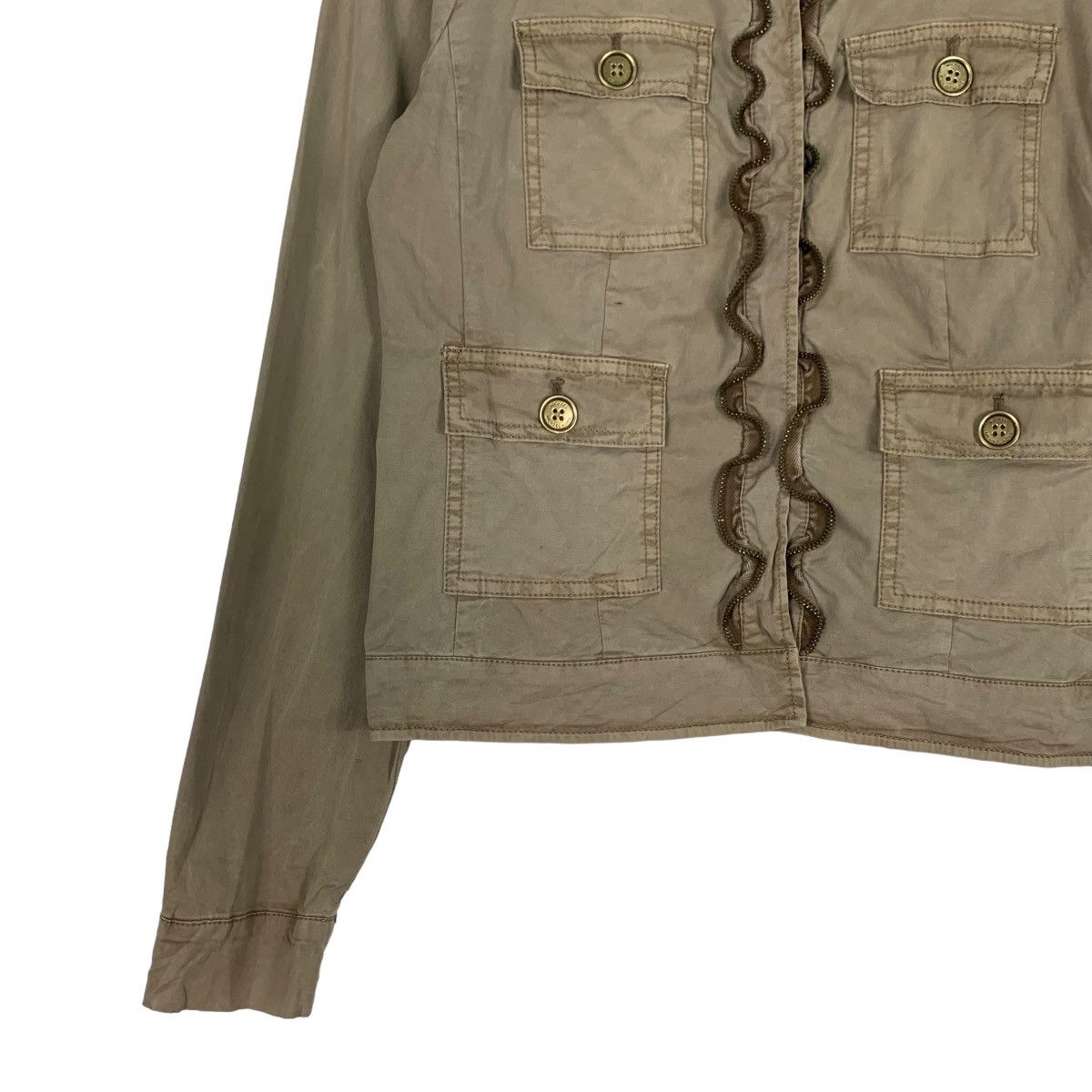 Michael Kors MICHAEL KORS Japan Four Pocket Cotton Crop Jacket #1157-C53 Size M / US 6-8 / IT 42-44 - 5 Thumbnail