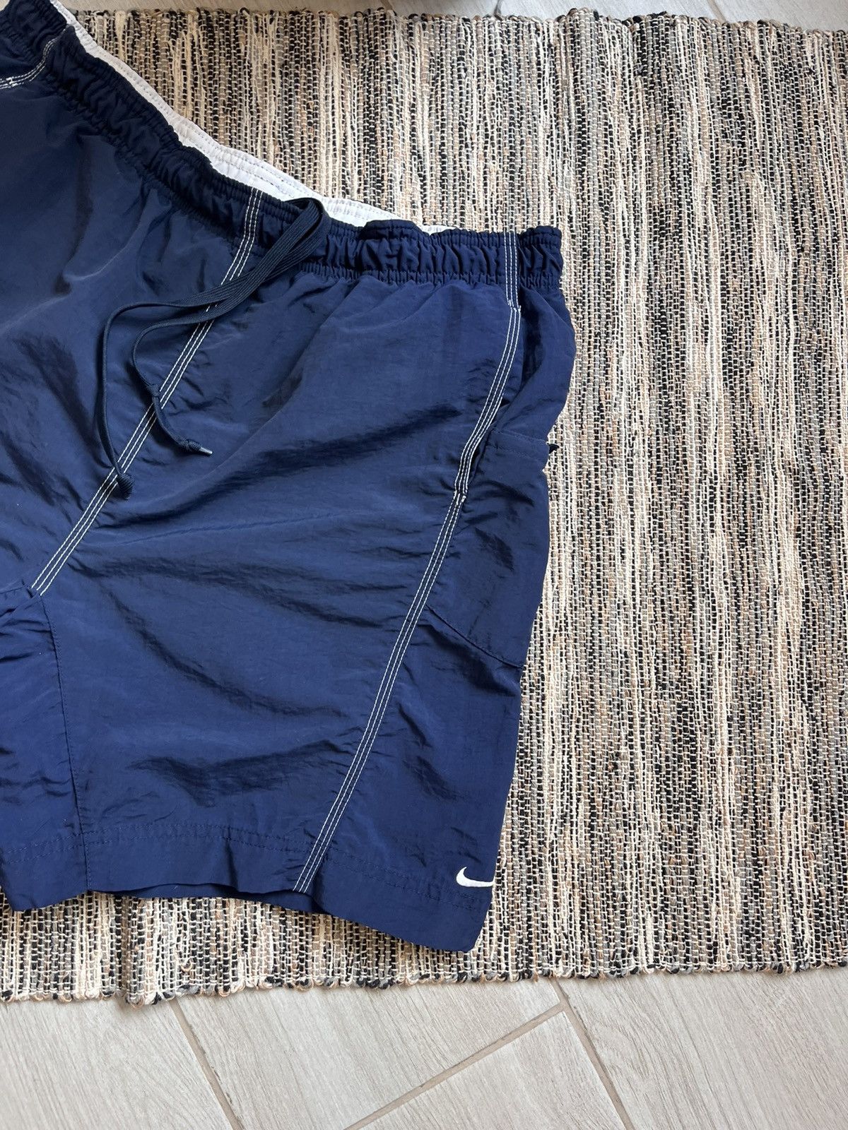 Nike × Vintage Vintage Nike Shorts sportswear blue white size L Size US 34 / EU 50 - 4 Thumbnail