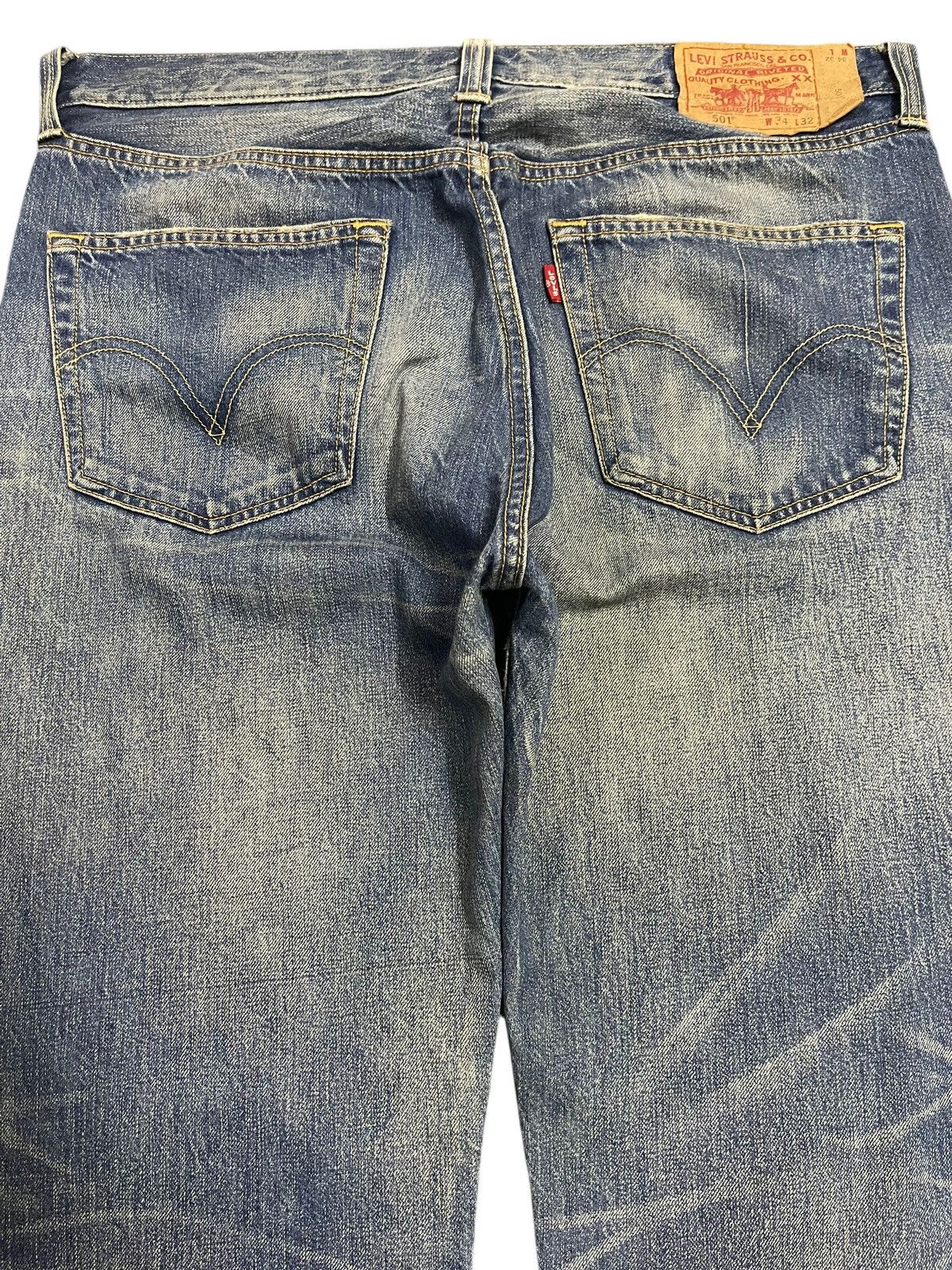 Levi's Vintage Levis 501 Blue Faded Wash Distress Style Jeans Size US 36 / EU 52 - 5 Thumbnail