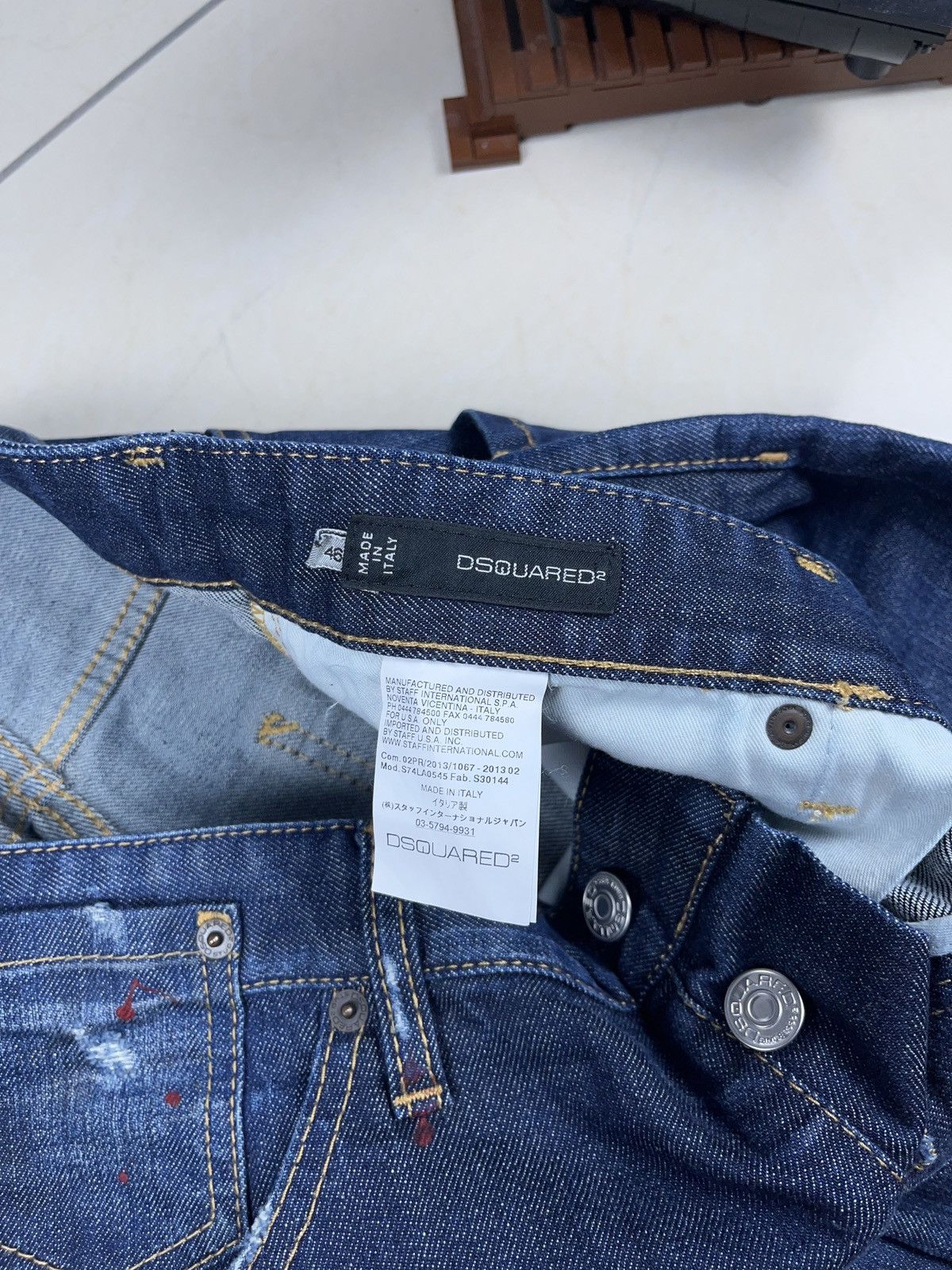 Designer × Dsquared2 ➕ Dsquared2 paint splatter slim skinny jeans designer Size US 32 / EU 48 - 5 Thumbnail
