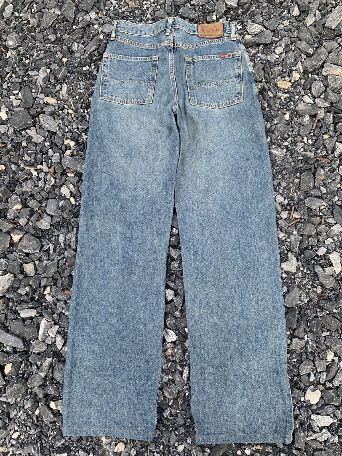 Kapital VINTAGE SOMETHING EDWIN 505Z SELVEDGE BAGGY DISTRESSED DENIM Size US 28 / EU 44 - 2 Thumbnail