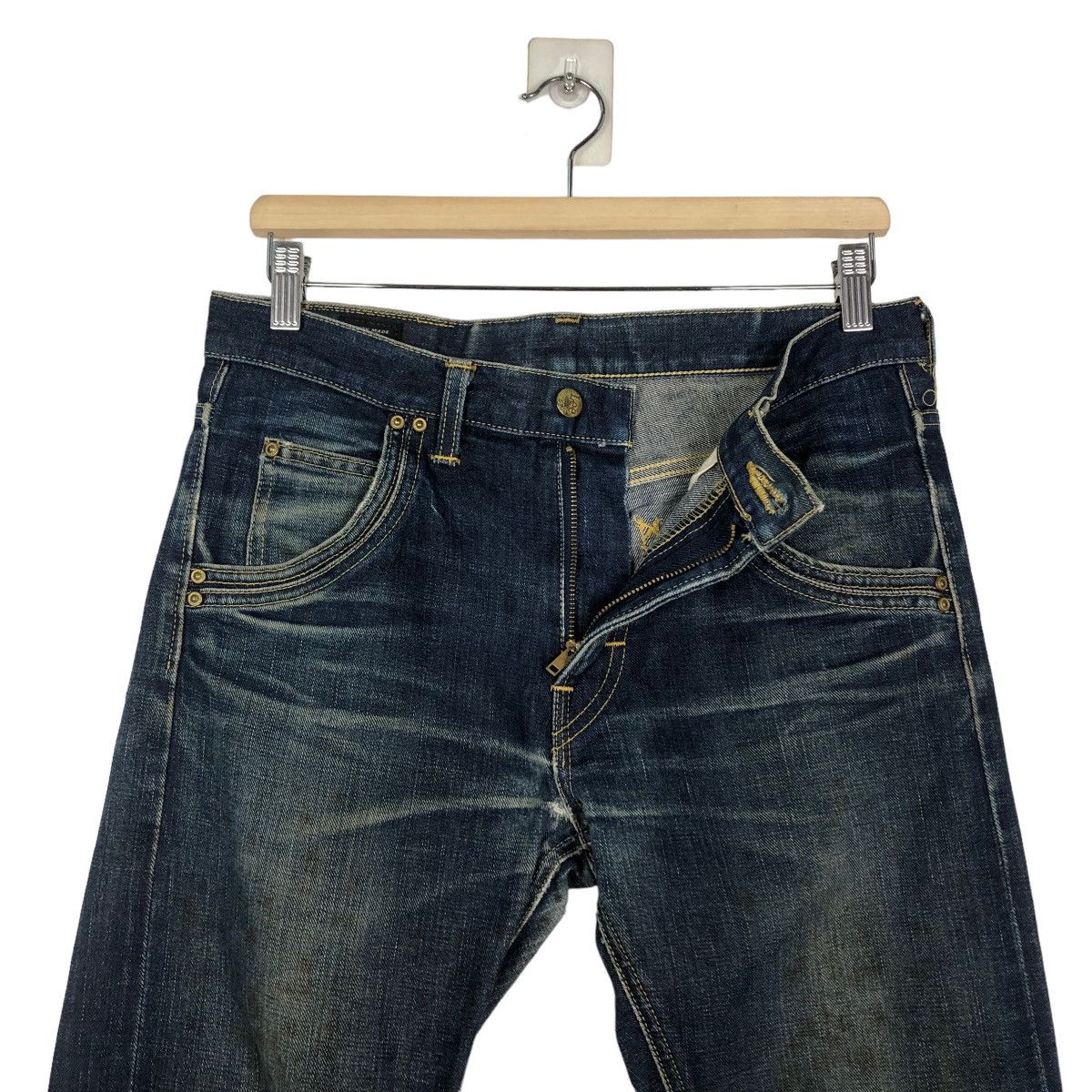 Japanese Brand 🔥VINTAGE DENIM LEE SELVEDGES RED LINE BIKER WEAR Size US 30 / EU 46 - 17 Thumbnail