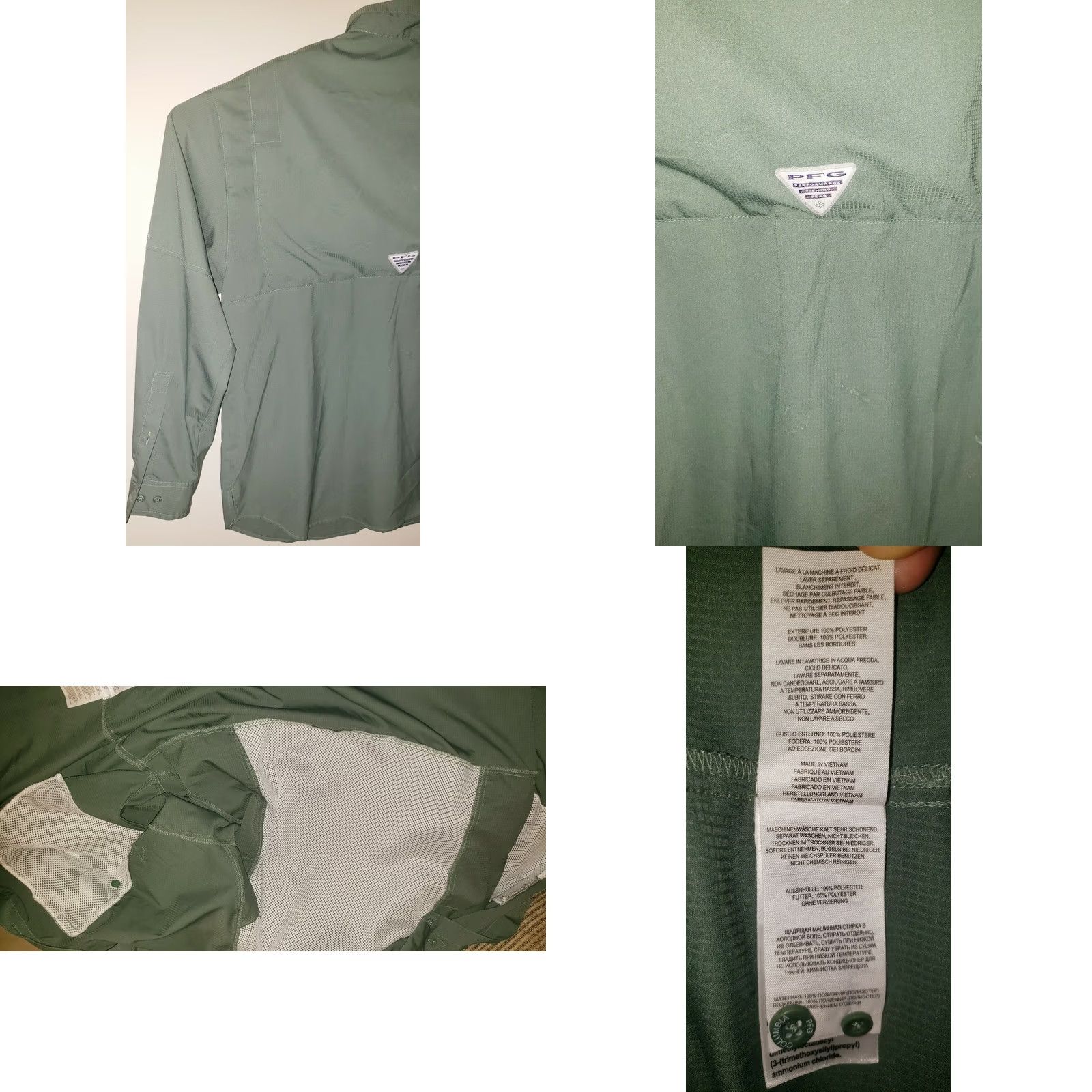 Olive VINTAGE Columbia Omni-Shade Button Shirt Olive Green Vented Sun Protection Men's Size XL Size US XL / EU 56 / 4 - 8 Thumbnail
