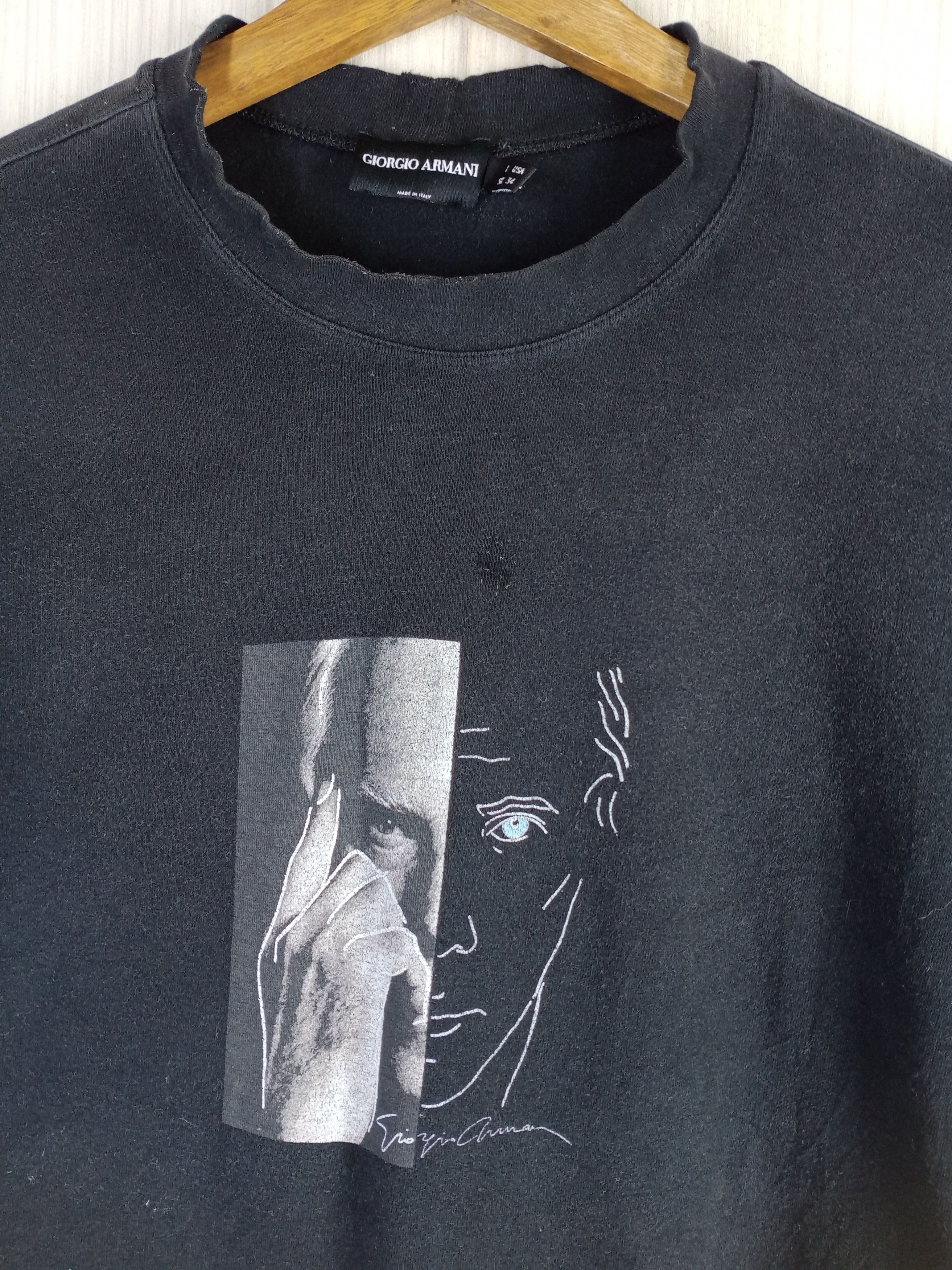 Giorgio Armani Rare Giorgio Armani Black Tshirt Size US S / EU 44-46 / 1 - 2 Thumbnail