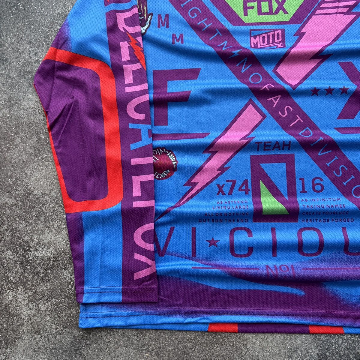 Japanese Brand Delicate Fox Y2K Hype Moto Racing Long Sleeve Jersey Size US XL / EU 56 / 4 - 5 Thumbnail