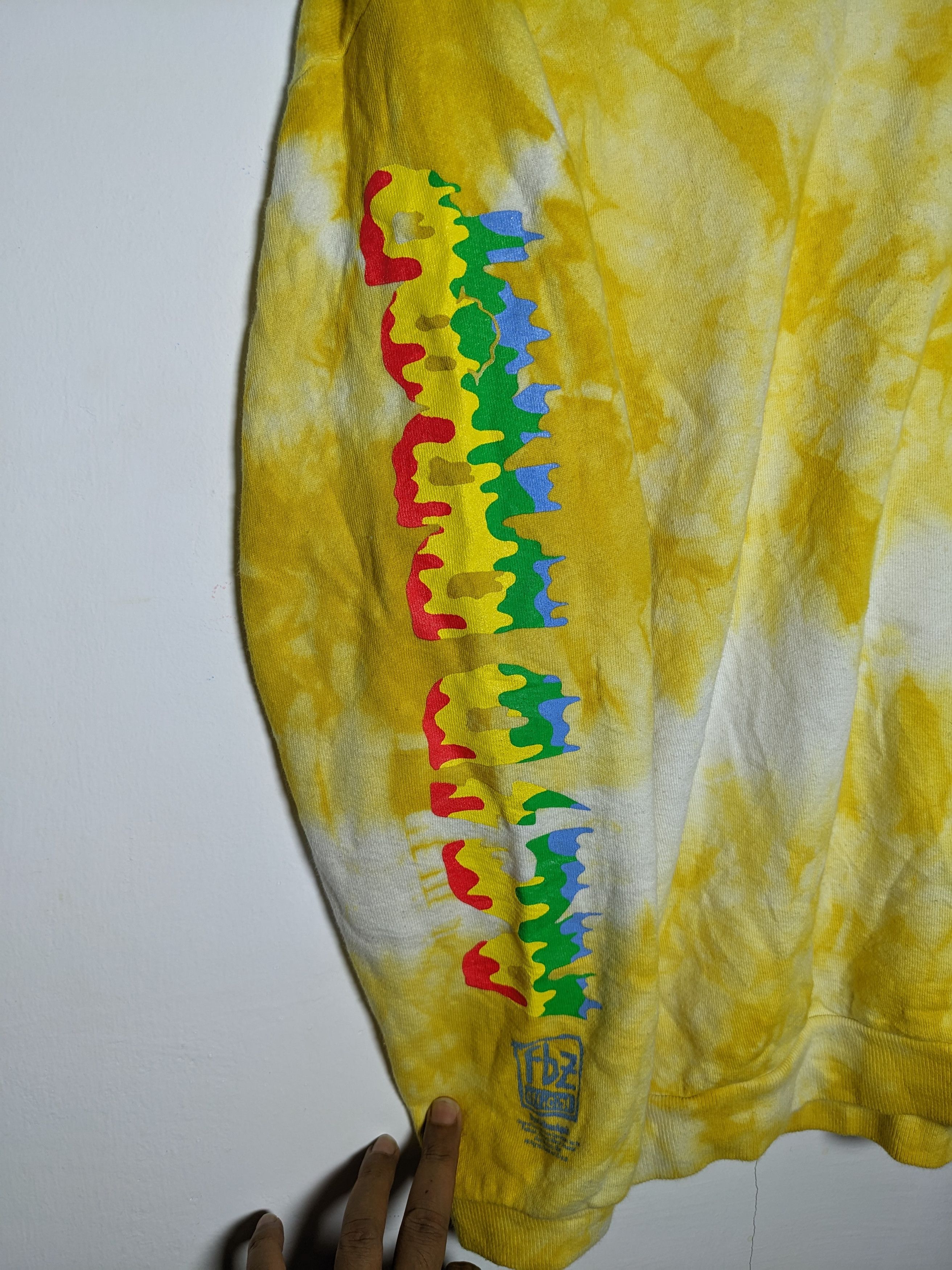 Flatbush Zombies Flatbush Zombies Yellow Tie dye Pullover Sweatshirt Size US M / EU 48-50 / 2 - 4 Thumbnail