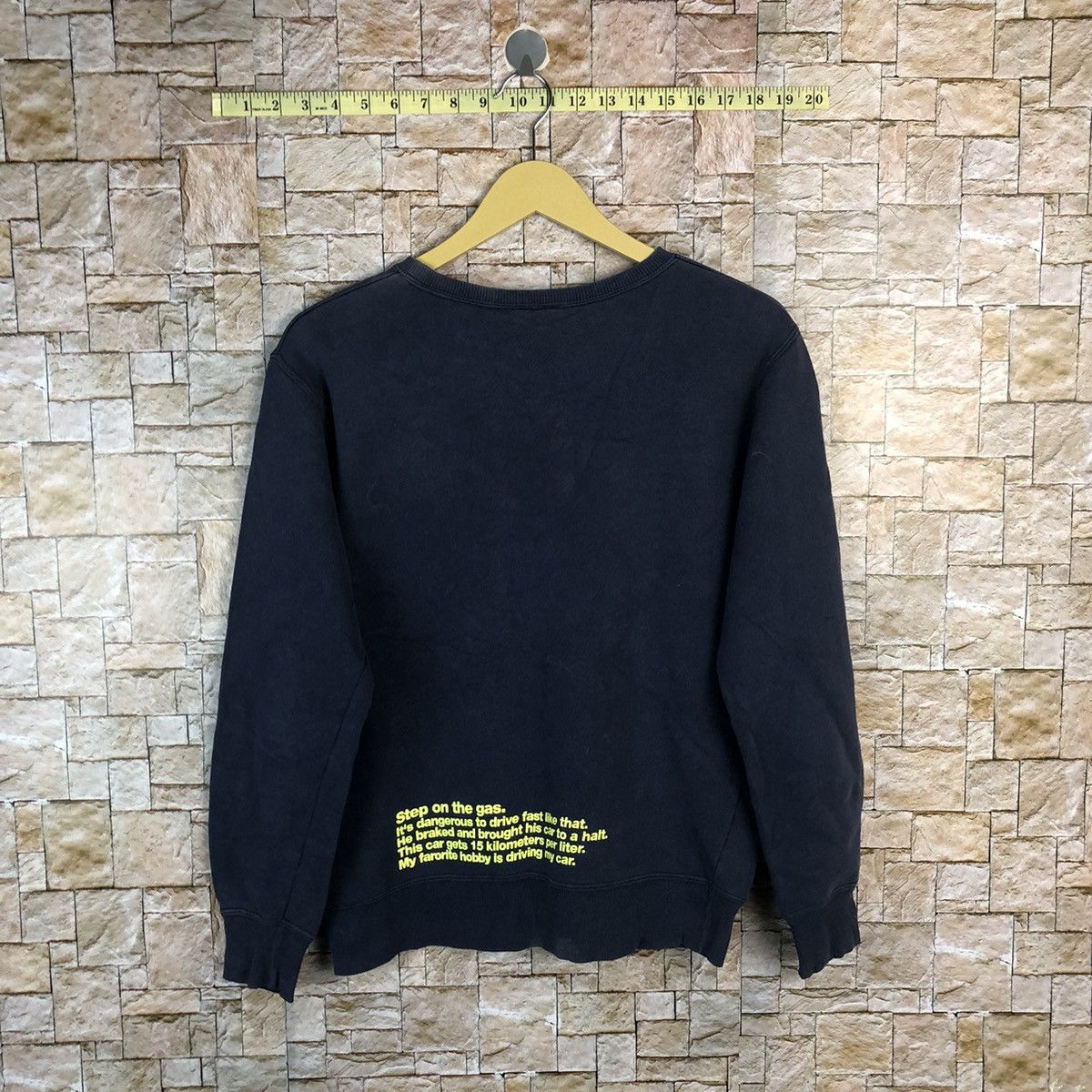 Japanese Brand × Vintage Japan step on the gas Dark Blue Sweatshirt #A511 Size US S / EU 44-46 / 1 - 13 Thumbnail
