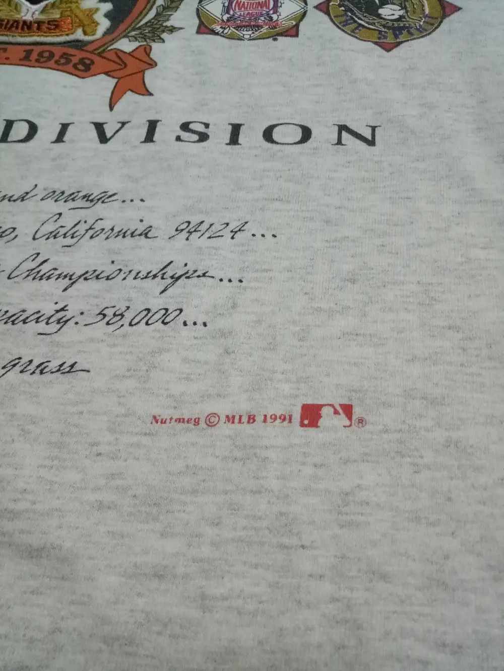 MLB × Vintage VINTAGE Sun Francisco Giants National League by NUTMEG 1991 Size US XL / EU 56 / 4 - 4 Thumbnail