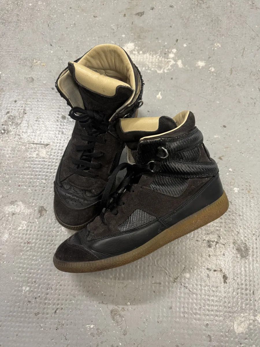 Maison Margiela Maison Margiela High Black & Brown Leather High Gum Shoes Size US 6 / IT 36 - 2 Thumbnail