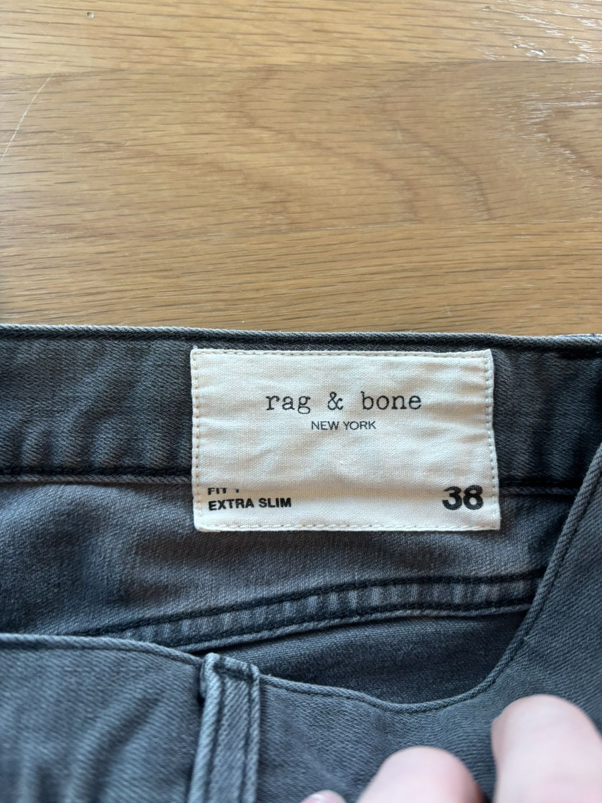 Rag & Bone Rag & Bone Grey Denim Fit 1 Extra Slim Jeans Size US 38 / EU 54 - 6 Thumbnail